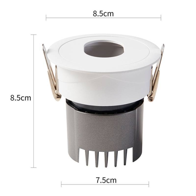 Embutido Nordecor Mayn 10 watts 2700K 24° Branco Ø85x85x75mm IRC97 Bivolt 6510