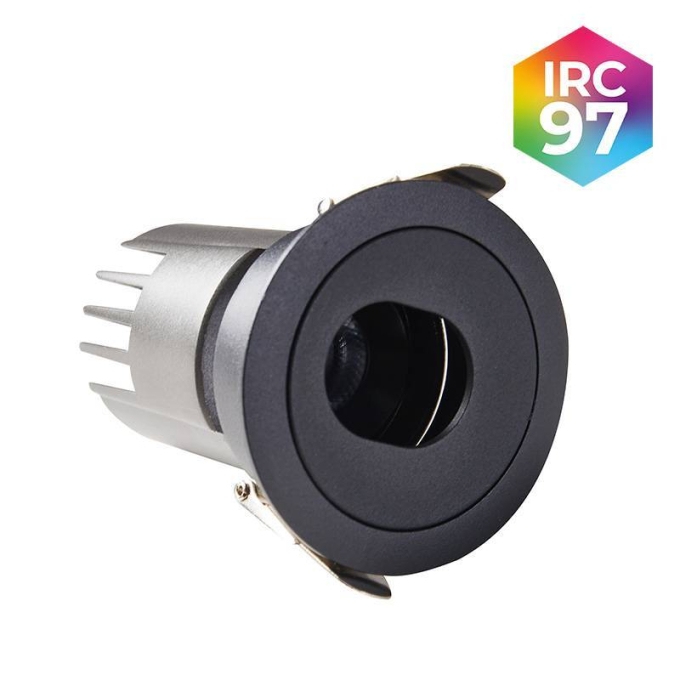 Embutido Nordecor Mayn 7 watts 2700K 24° Preto Ø65x80x55mm IRC97 Bivolt 6509
