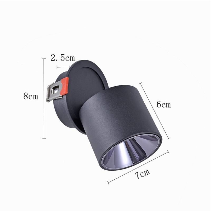 Spot Embutir Nordecor Alny 10 watts 36° IP20 3000K Preto Bivolt Ø70x60mm 6384