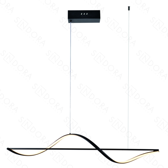 Pendente Sindora 30 watts 3000K Alumínio Preto e Silicone 1200mm QD05378