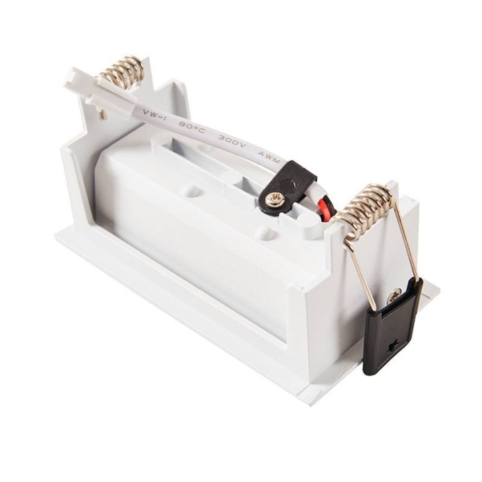 Embutido Nordecor Downlight Powerus Direcionável 3 Focos 6 watts Branco e Preto 3000K IRC90 Bivolt 100x44x52mm 6496