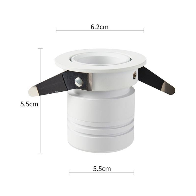 Embutido Nordecor Lun 10 watts 2700K 24° Branco Ø62x55x55mm IRC90 Bivolt 6506