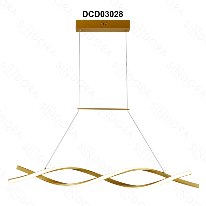 Pendente Sindora 40 watts 3000K Alumínio Dourado e Silicone 1000mm QD05371