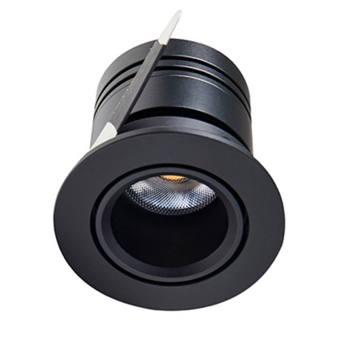 Embutido Nordecor Lun 10 watts 2700K 24° Preto Ø62x55x55mm IRC90 Bivolt 6507