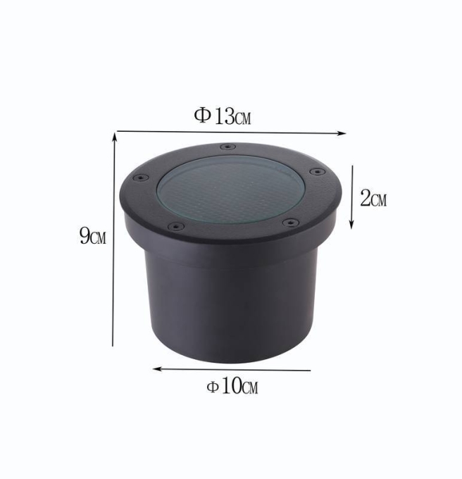 Embutido de Solo Nordecor Venna Of 20 watts 12° 3000K IP67 Preto Ø130x90mm 6420