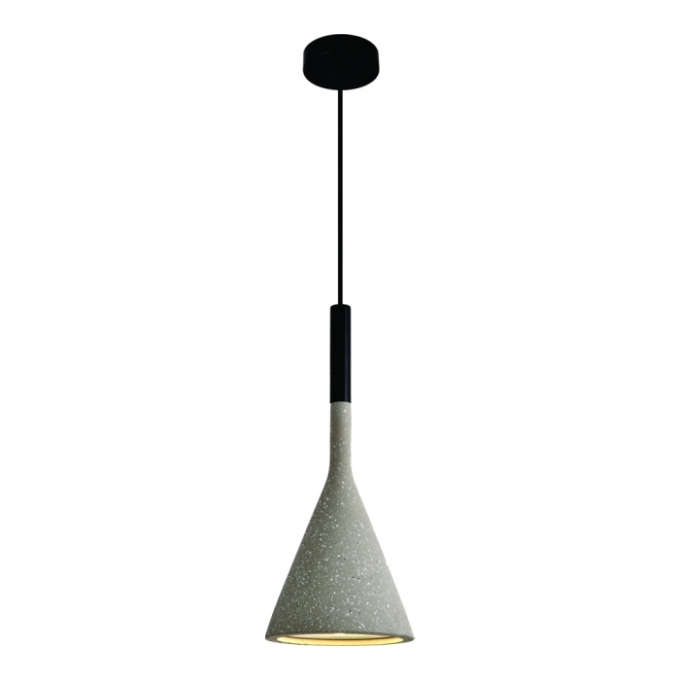 Pendente Sindora 1L E27 Metal e Concreto com Pedra Ø150x350mm DCD02603