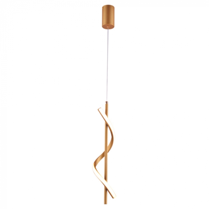 Pendente Sindora 14 watts 3000K Metal Dourado e Silicone 400x120x120mm QD05306
