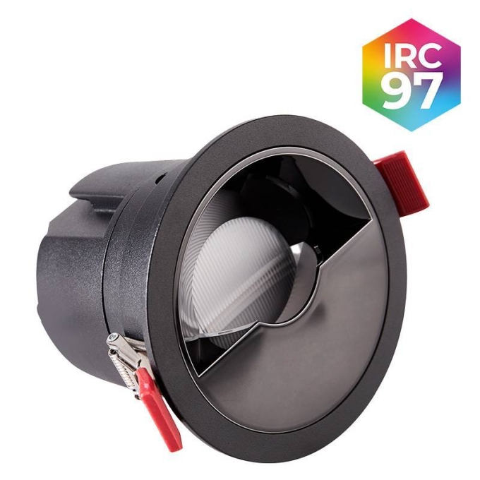 Embutido Nordecor Zagle Wall Washer 12 watts 2700K 38° Preto Ø85x73mm IRC97 Bivolt 6473