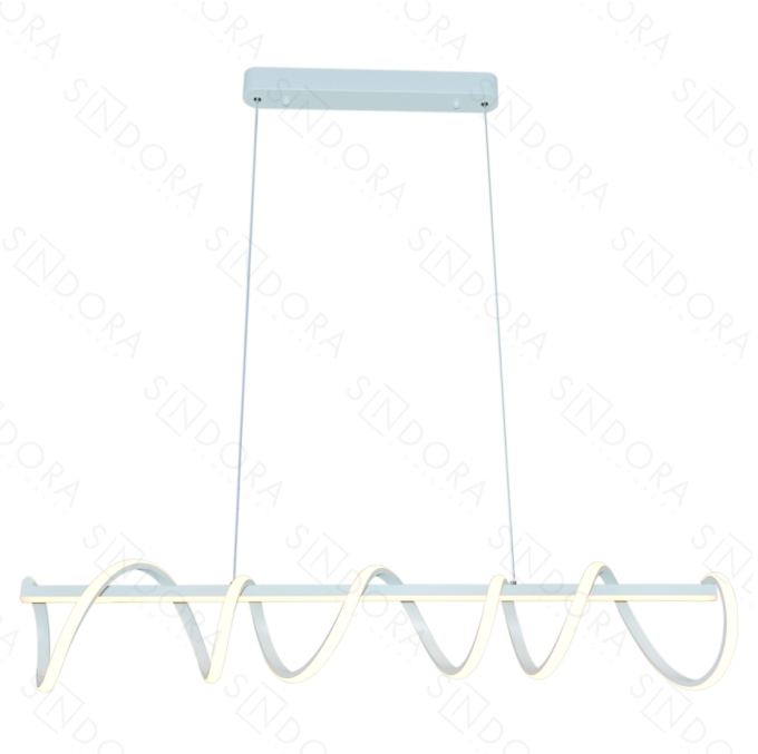 Pendente Sindora 125 watts 3000K Alumínio Branco e Silicone 1200x180mm DCD03070