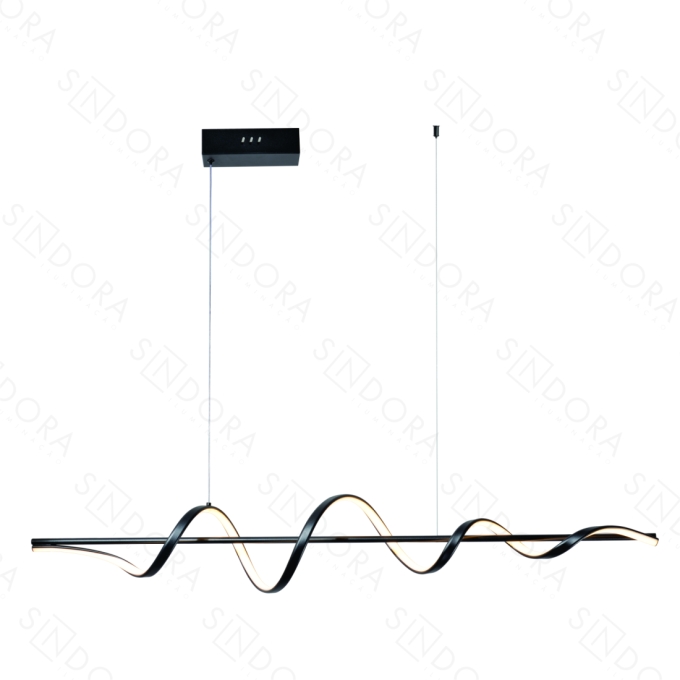 Pendente Sindora 42 watts 3000K Alumínio Preto e Silicone 1200mm QD05469