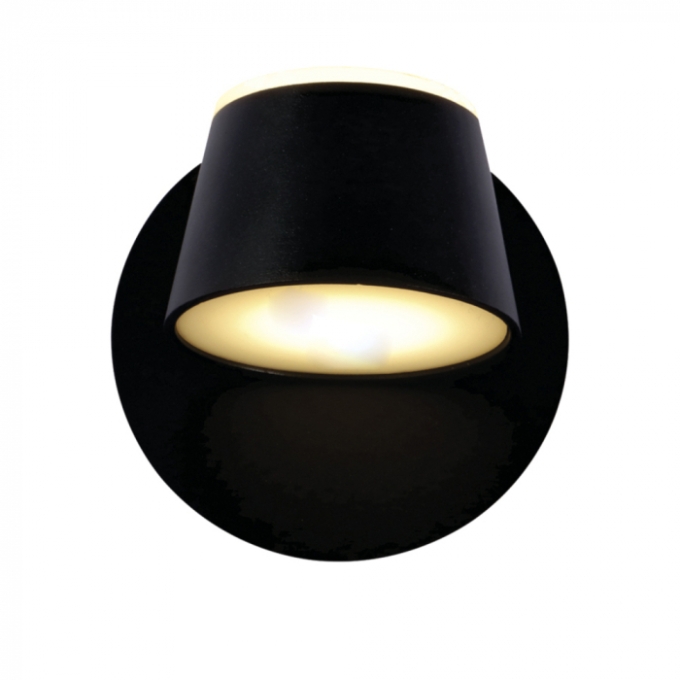 Arandela Sindora 6 watts 3000K Metal Preto Acrílico 120x120mm QB05226
