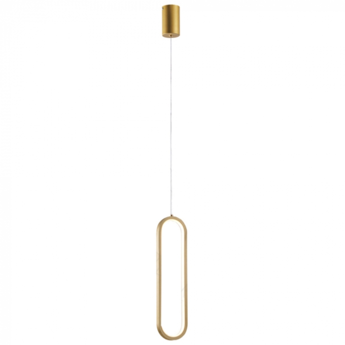 Pendente Sindora 18 watts 3000K Metal Dourado e Silicone 400x100mm QD05396
