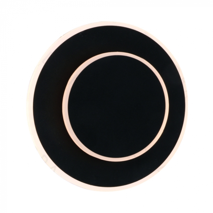 Arandela Sindora 17 watts 3000K Metal Preto Escovado e Acrílico Ø200mm DCB03278

