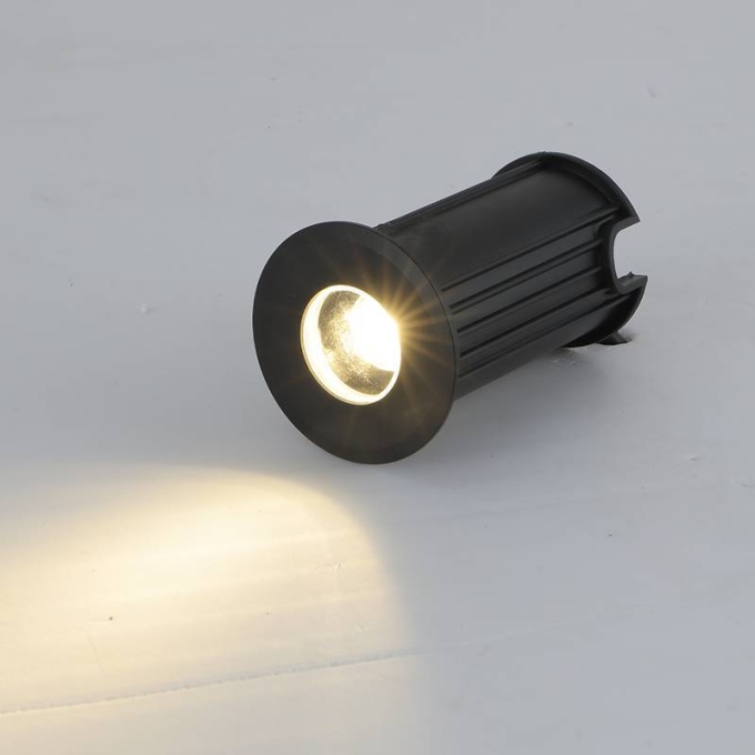 Embutido de Solo Nordecor Mies 2 watts 15° IP67 3000K Preto Bivolt Ø52x80mm 6441