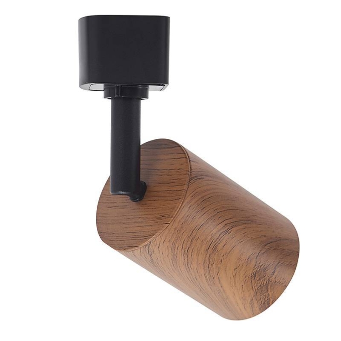 Spot para Trilho Nordecor Holzi Dicroica MR16 GU10 Imbuia e Preto Ø56x80mm 6604
