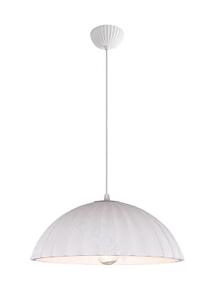 Pendente Sindora 1L E27 Metal Branco e Gesso Ø500x130mm DCD02633