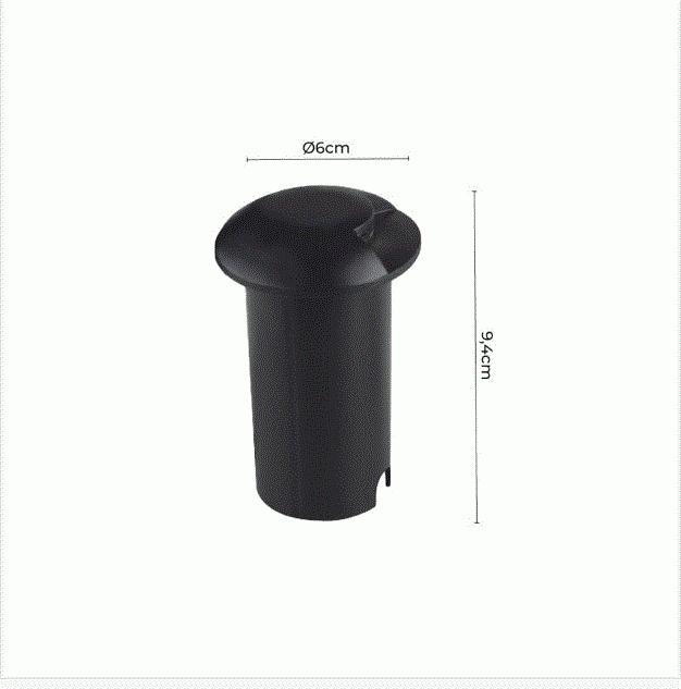 Embutido de Solo Nordecor Zola 1 Facho 1 watts IP67 3000K Preto Ø60x94mm 6240