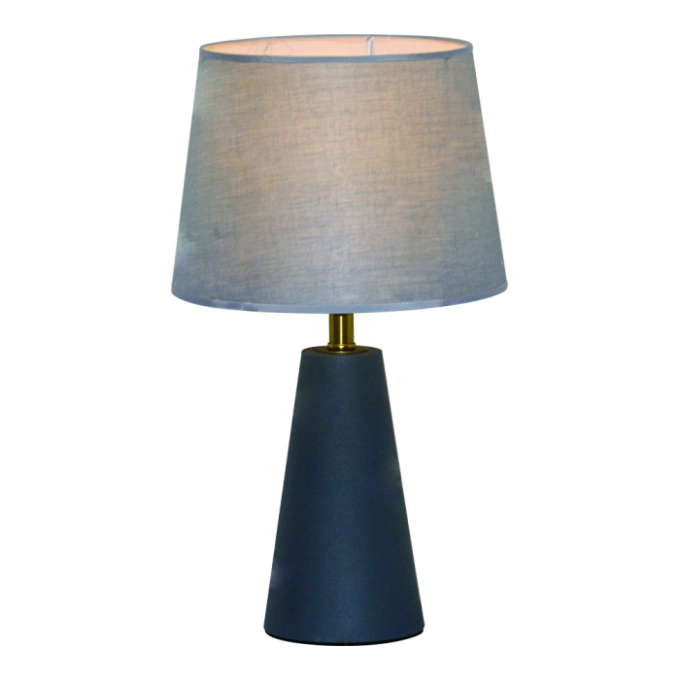 Abajur Sindora Metal Cinza e Cúpula Linho Cinza Ø250x430mm DCT00537