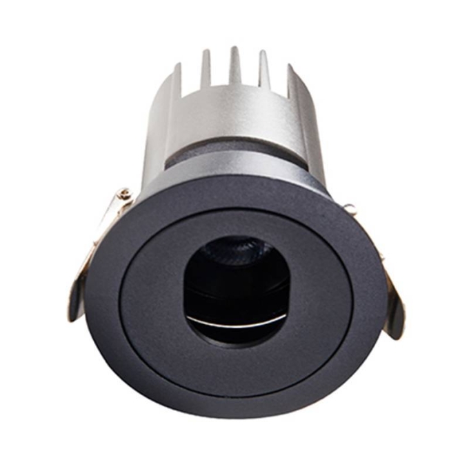 Embutido Nordecor Mayn 7 watts 2700K 24° Preto Ø65x80x55mm IRC97 Bivolt 6509
