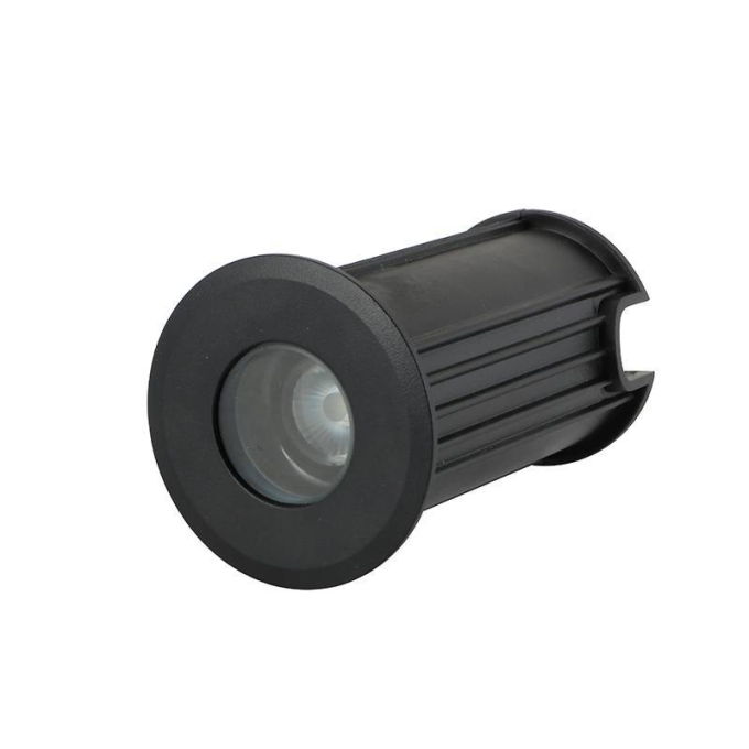 Embutido de Solo Nordecor Mies 2 watts 15° IP67 3000K Preto Bivolt Ø52x80mm 6441