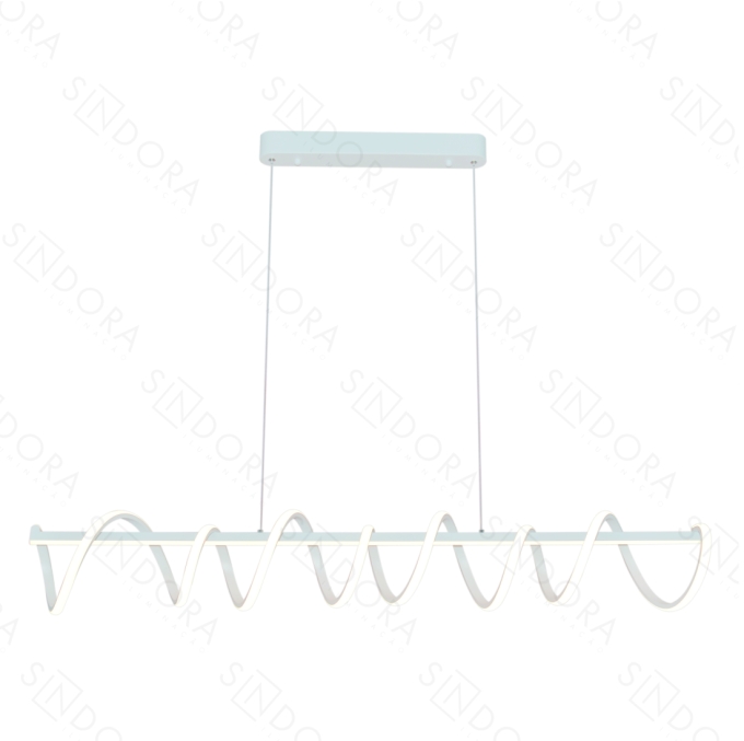 Pendente Sindora 125 watts 3000K Alumínio Branco e Silicone 1000x180mm DCD03187