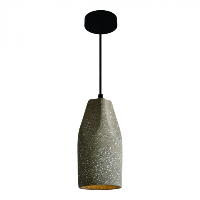 Pendente Sindora Metal e Concreto com Pedra Ø120x260mm DCD02627