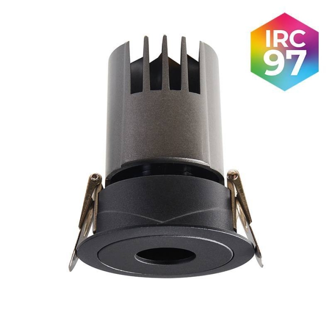 Embutido Nordecor Zaon 7 watts 2700K 24° Preto Ø65x80x55mm IRC97 Bivolt 6513