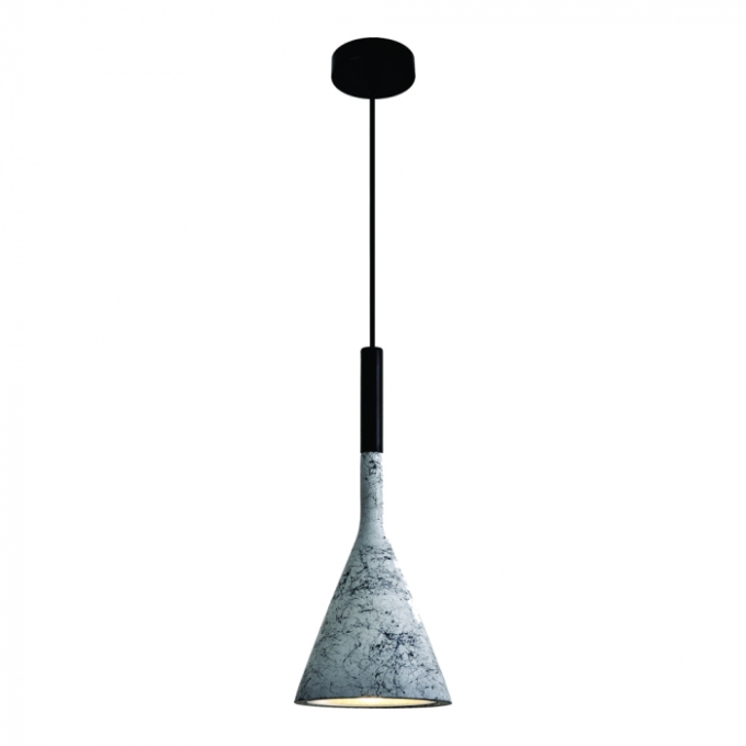 Pendente Sindora 1L E27 Metal e Concreto Branco e Preto Ø150x350mm DCD02604
