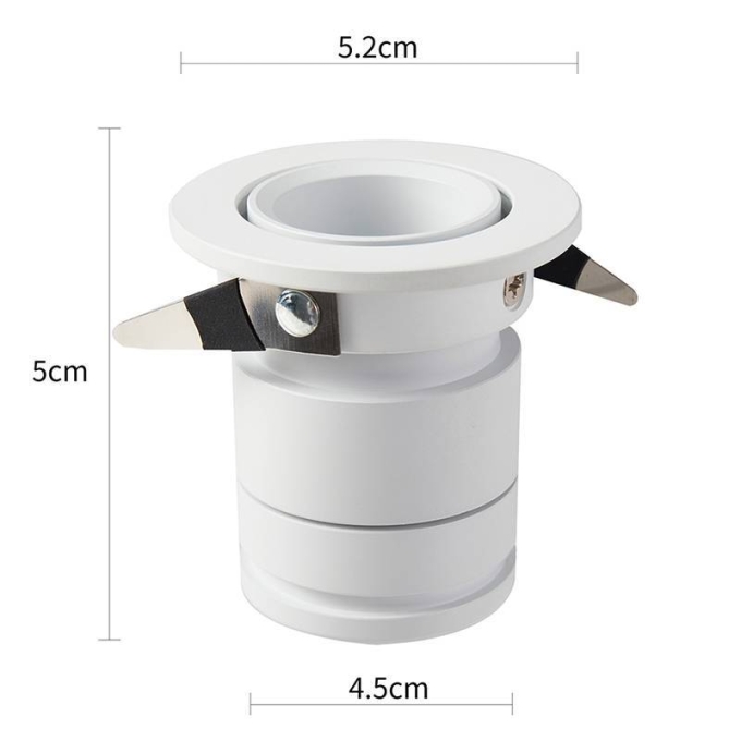 Embutido Nordecor Lun 5 watts 2700K 24° Branco Ø52x50x45mm IRC90 Bivolt 6504