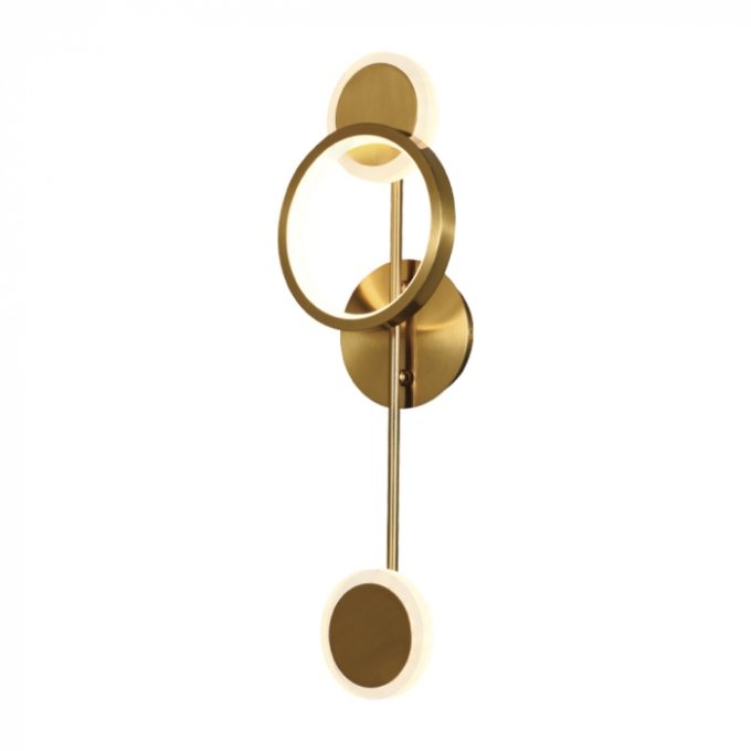 Arandela Sindora 22 watts 3000K Metal Dourado e Acrílico 160x500mm QB05446

