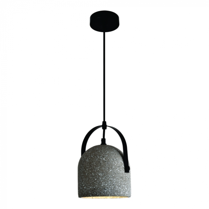 Pendente Sindora 1L E27 Metal e Concreto com Pedra Ø155x220mm DCD02605