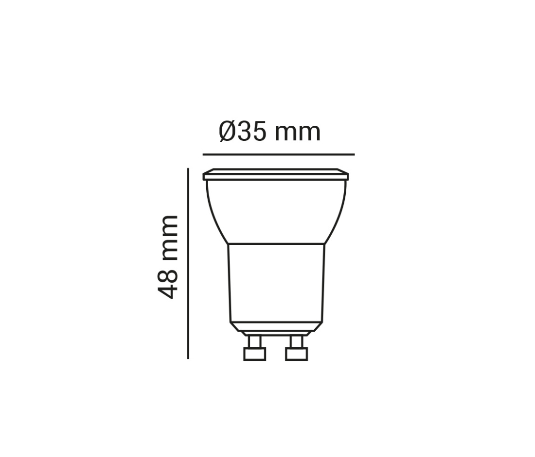 Lâmpada Opus LED Mini Dicroica MR11 3,5 watts IRC95 3000K 36° Bivolt OPS 85889
