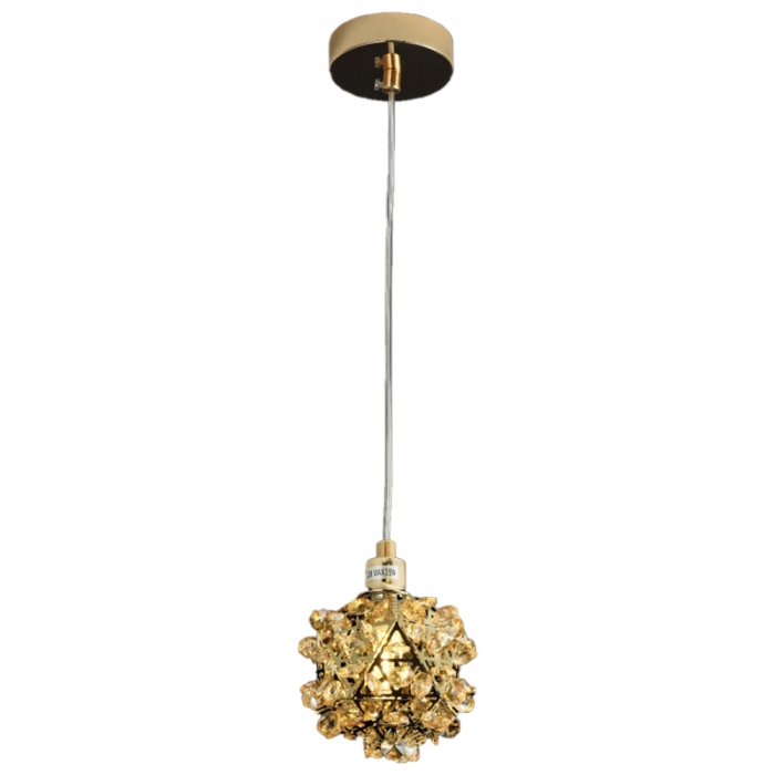 Pendente Sindora Metal Dourado Cristal 1L G9 Ø100mm QD05162