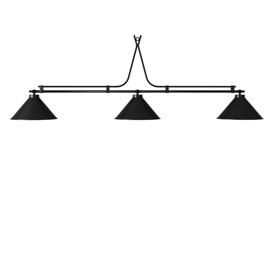 Pendente Foco Metallo Atlântico Cúpula Metal Ø370mm 3L E27 2000mm PE 602/37