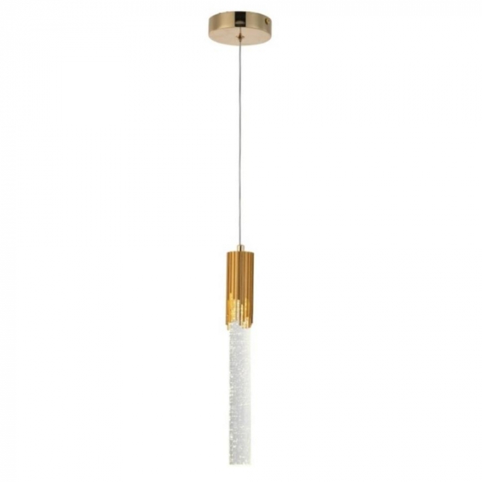 Pendente Sindora Metal Dourado e Cristal 5 watts 35x360mm QD05122