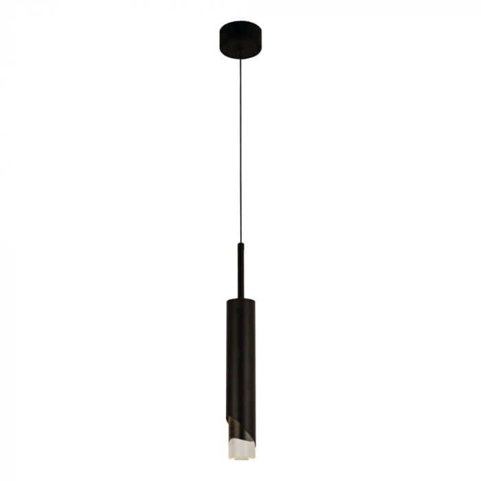 Pendente Sindora Metal Preto Cristal 5 watts 3000K 50x400mm QD05163