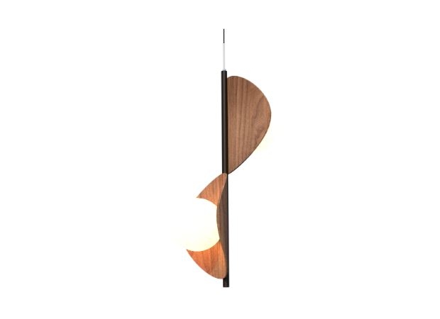 Pendente Fox Lustres Madeira Madame 2L E27 650x300x330mm 1306