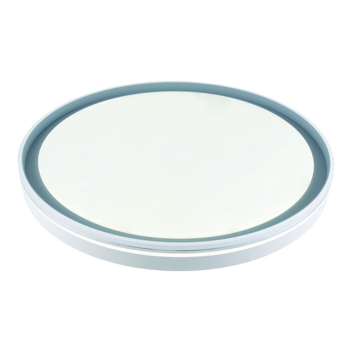 Plafon Sindora 60 watts 3000K 4500K 6500K Metal Cinza e Acrílico 400mm DCX02314

