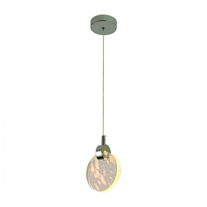 Pendente Sindora Metal Cromado e Cristal Nuvem 5 watts 3000K 130mm DCD02190