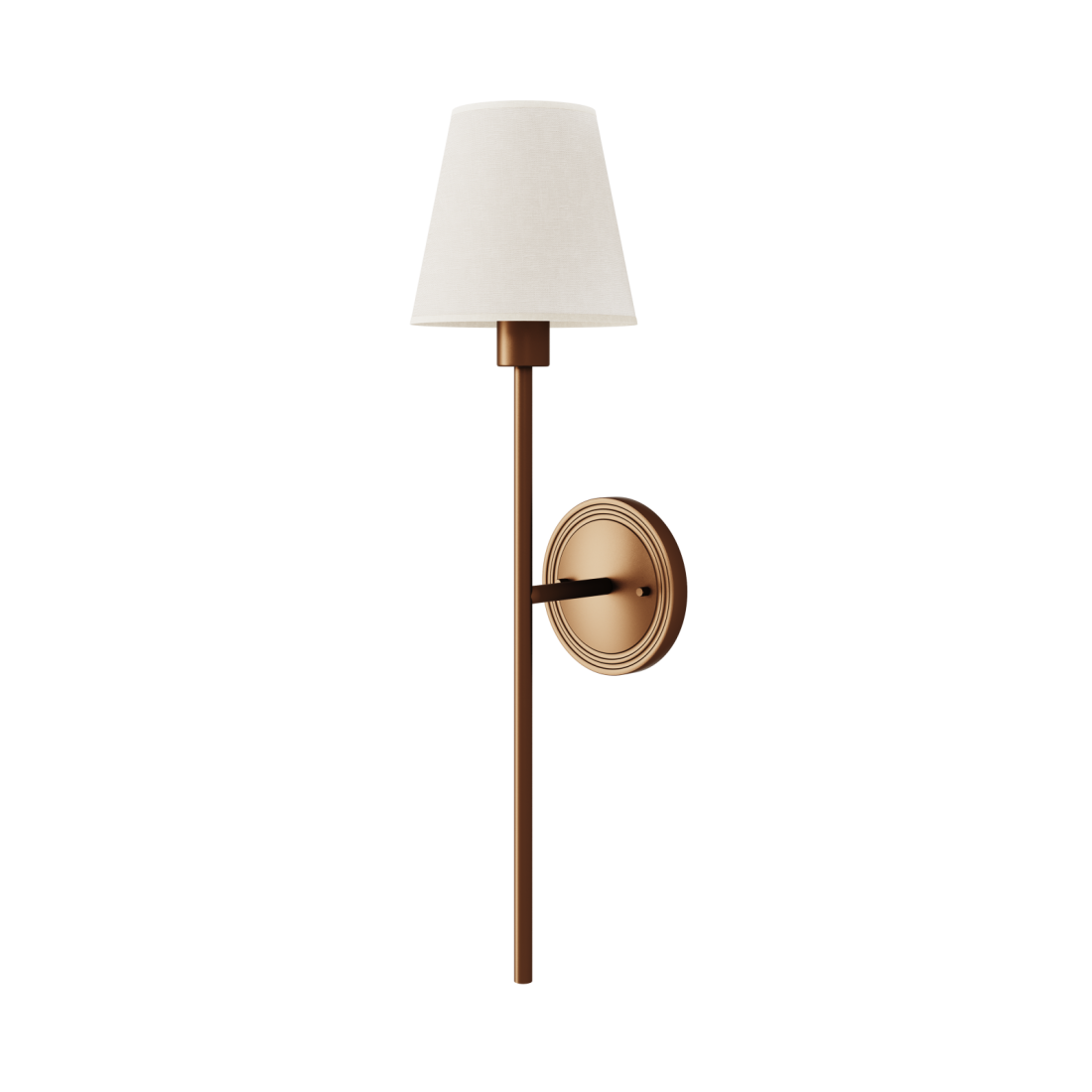 Arandela Foco Metallo Tocheiro Cúpula Tecido 1L E27 600x150x180mm AR 105/R