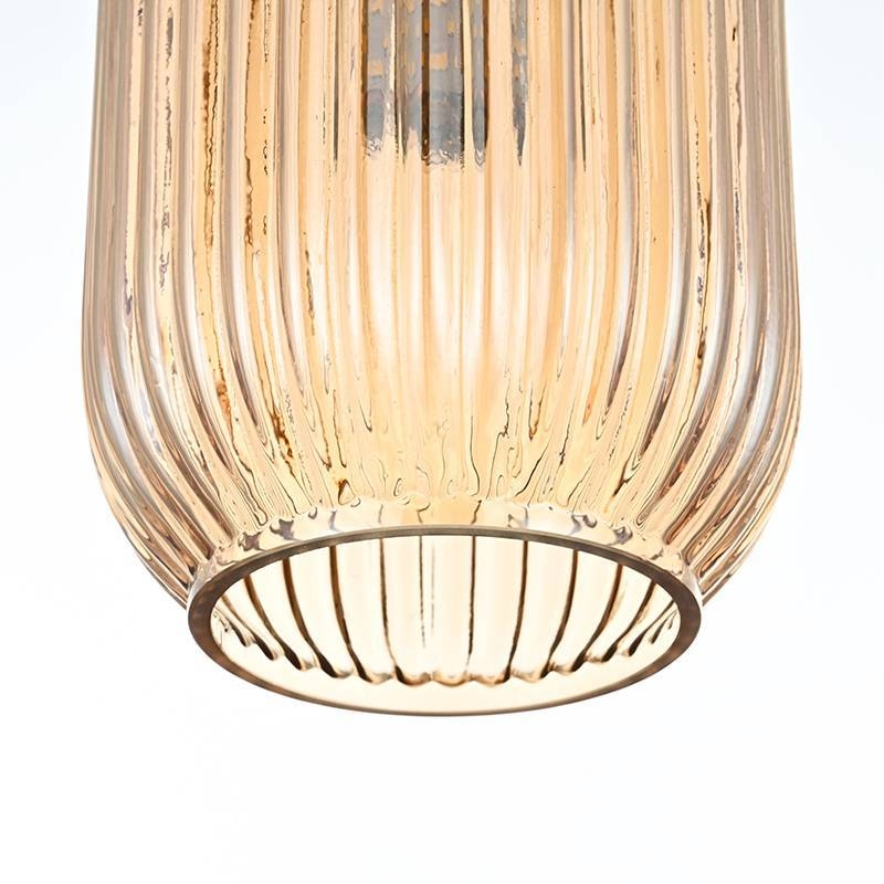 Pendente Nordecor Canne Lon 1L E27 Ouro Champagne 190x140mm 2913