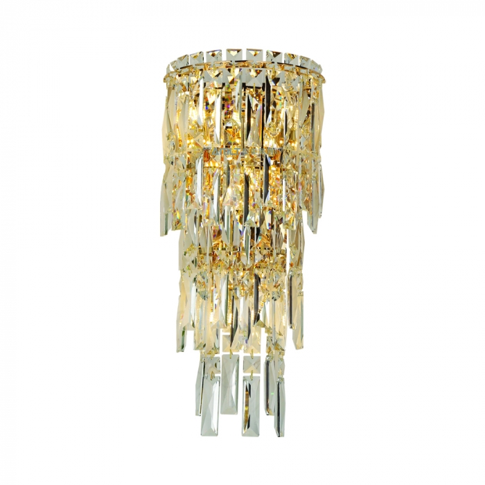 Arandela Sindora Metal Cromado Cristal Transparente 4L E14 230x500mm DCB00292