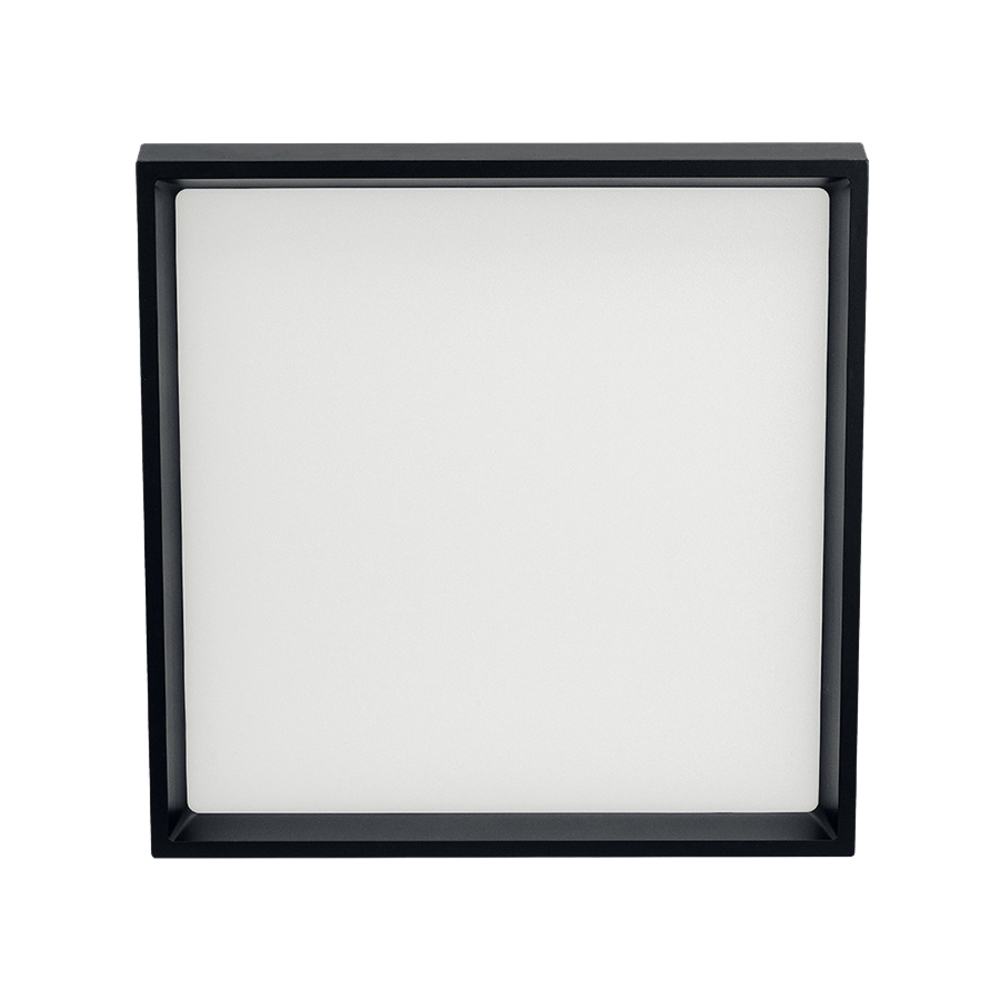 Plafon Sobrepor Stella Deep Preto Recuado 28 Watts 4000K 350x350mm STL23905PTO/40