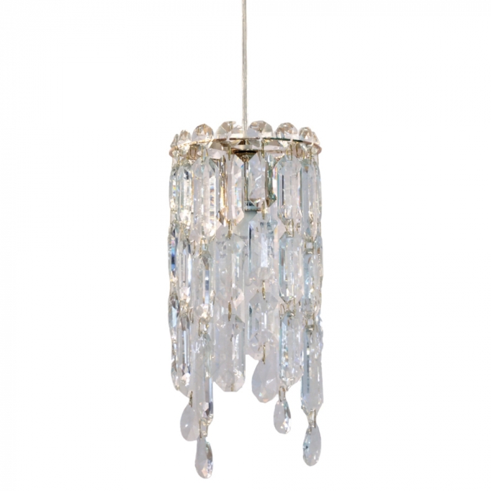 Pendente Sindora Metal Dourado e Cristal 1L E14 150x120mm DCD00285