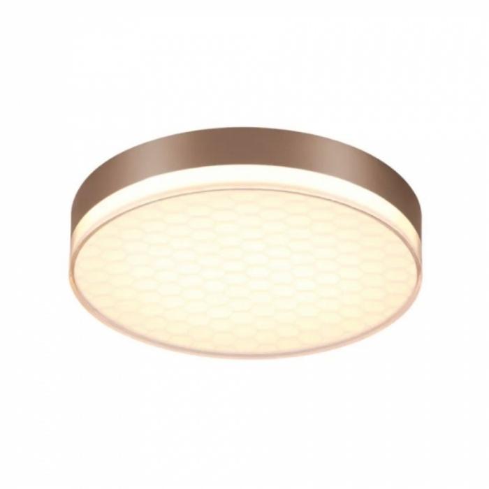 Plafon Sindora 50 watts 3000K Metal Dourado e Acrílico Ø480x90mm DCX01189

