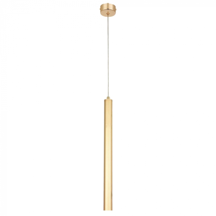 Pendente Sindora 5 watts 3000K Metal Dourado e Acrílico Ø32x400mm QD05153