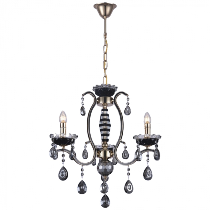 Pendente Sindora Metal e Cristal 3L E14 500x600mm DCD00481-3