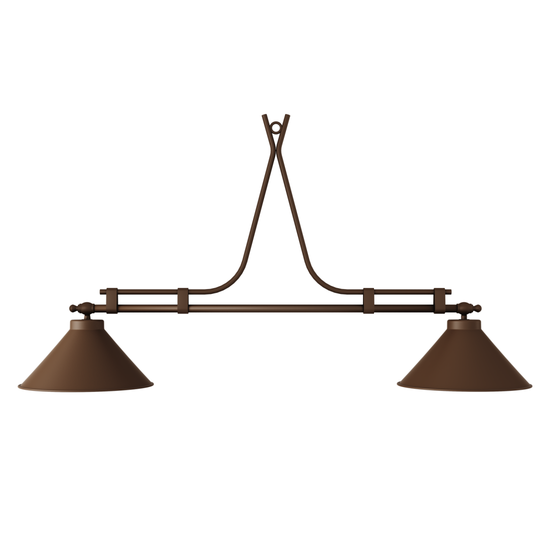 Pendente Foco Metallo Atlântico Cúpula Metal Ø310mm 2L E27 1200mm PE 601/31