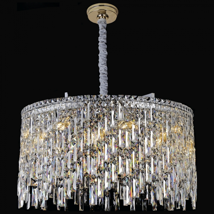 Pendente Sindora Metal Cromado Cristal Transparente 20L E14 780x450mm DCD00295