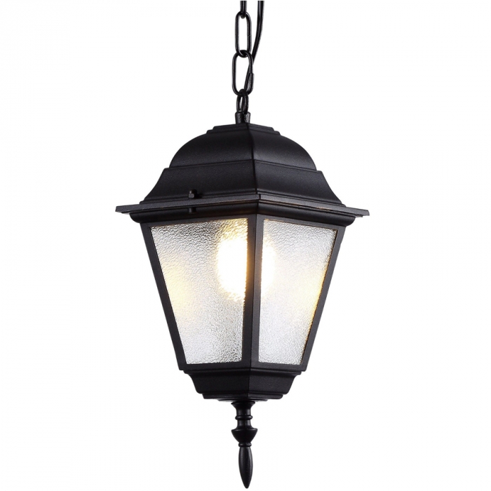 Pendente Biancoluce Clássico de Teto Nancy Alumínio Injetado e Vidro Fosco Preto 1L E27 Ø150x300mm AC203T